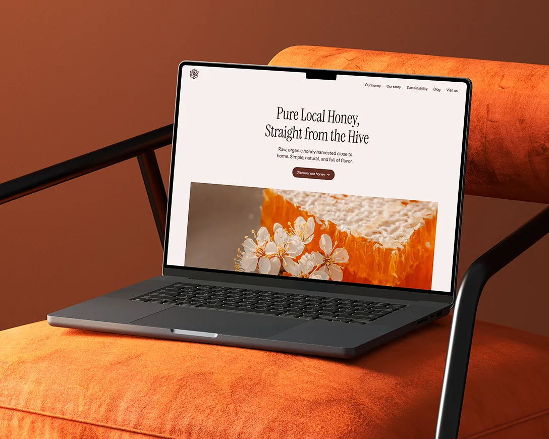 Honey brand website built by Twentig's WordPress website design service