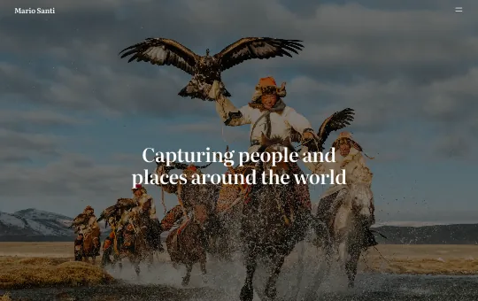 Site screenshot that previews Photography 3 preset