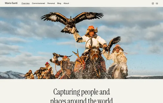 Site screenshot that previews Photography 4 preset