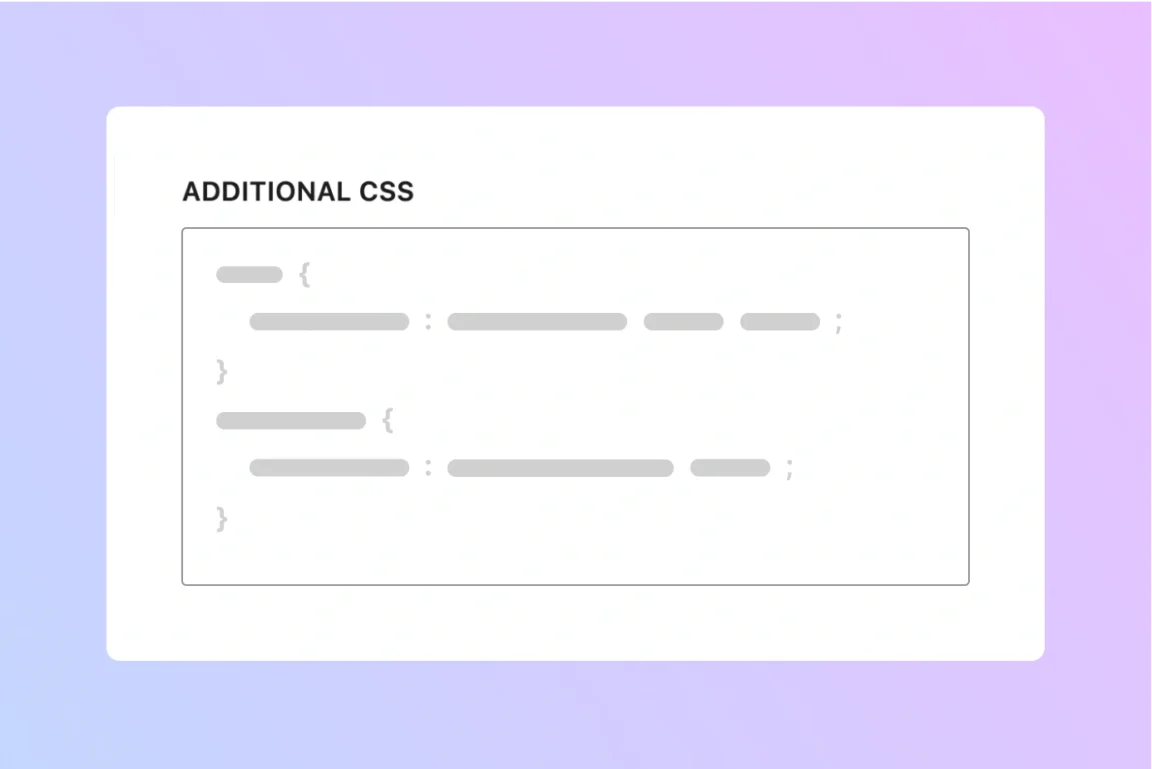Additional CSS panel illustration for adding custom CSS in WordPress