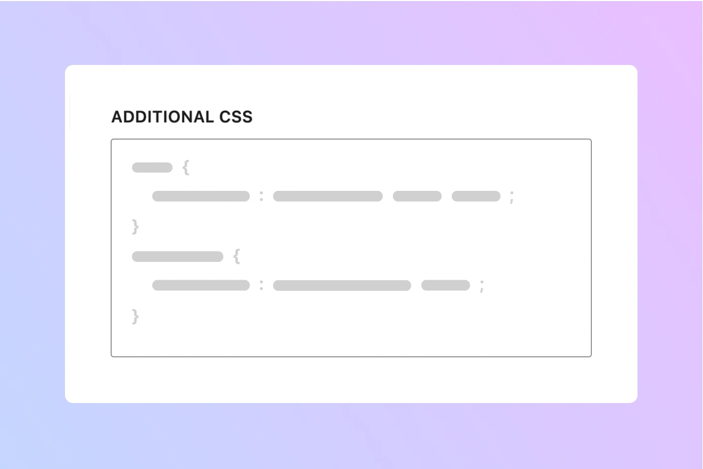Additional CSS panel illustration for adding custom CSS in WordPress