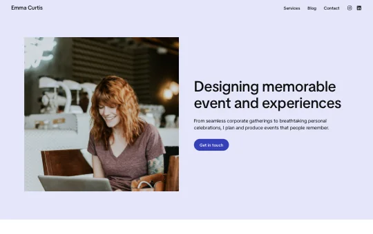 Site screenshot that previews Personal 1 preset